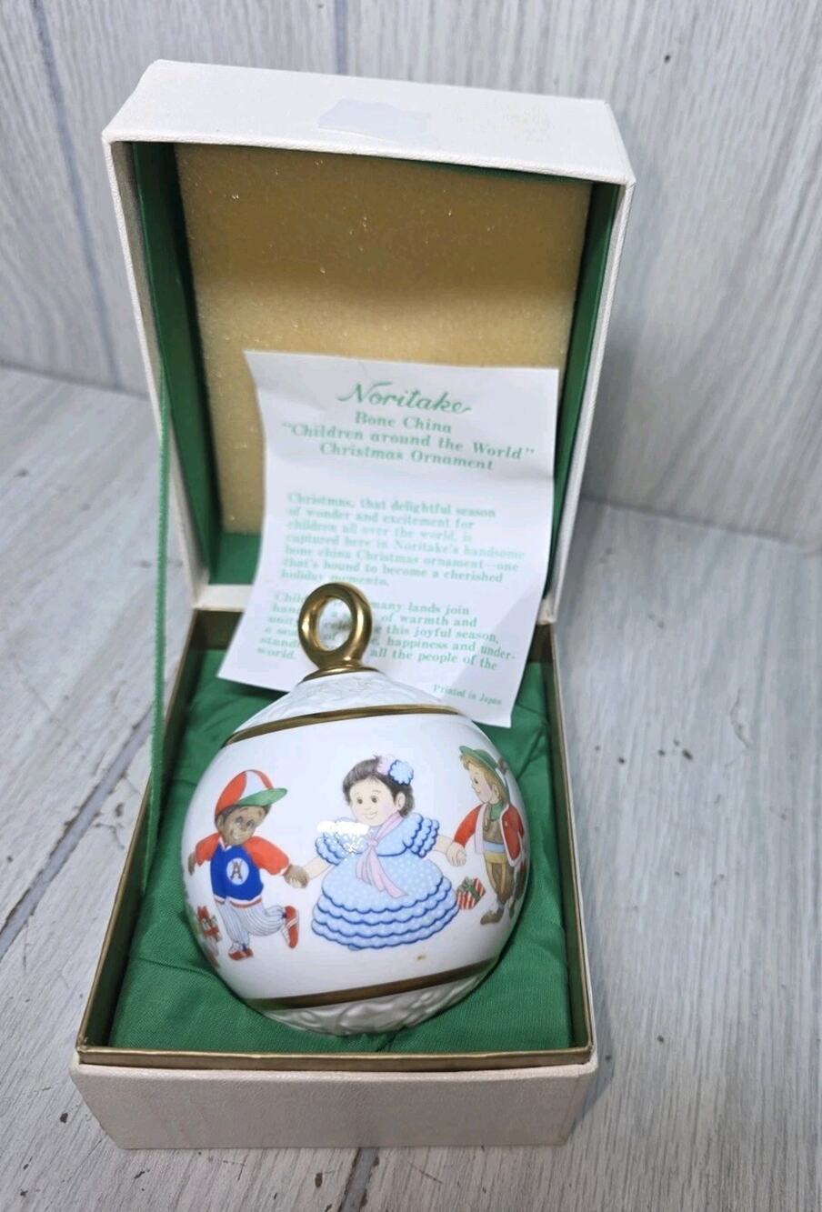 Vintage Noritake Christmas Ornament Children Around The World NIB Holiday